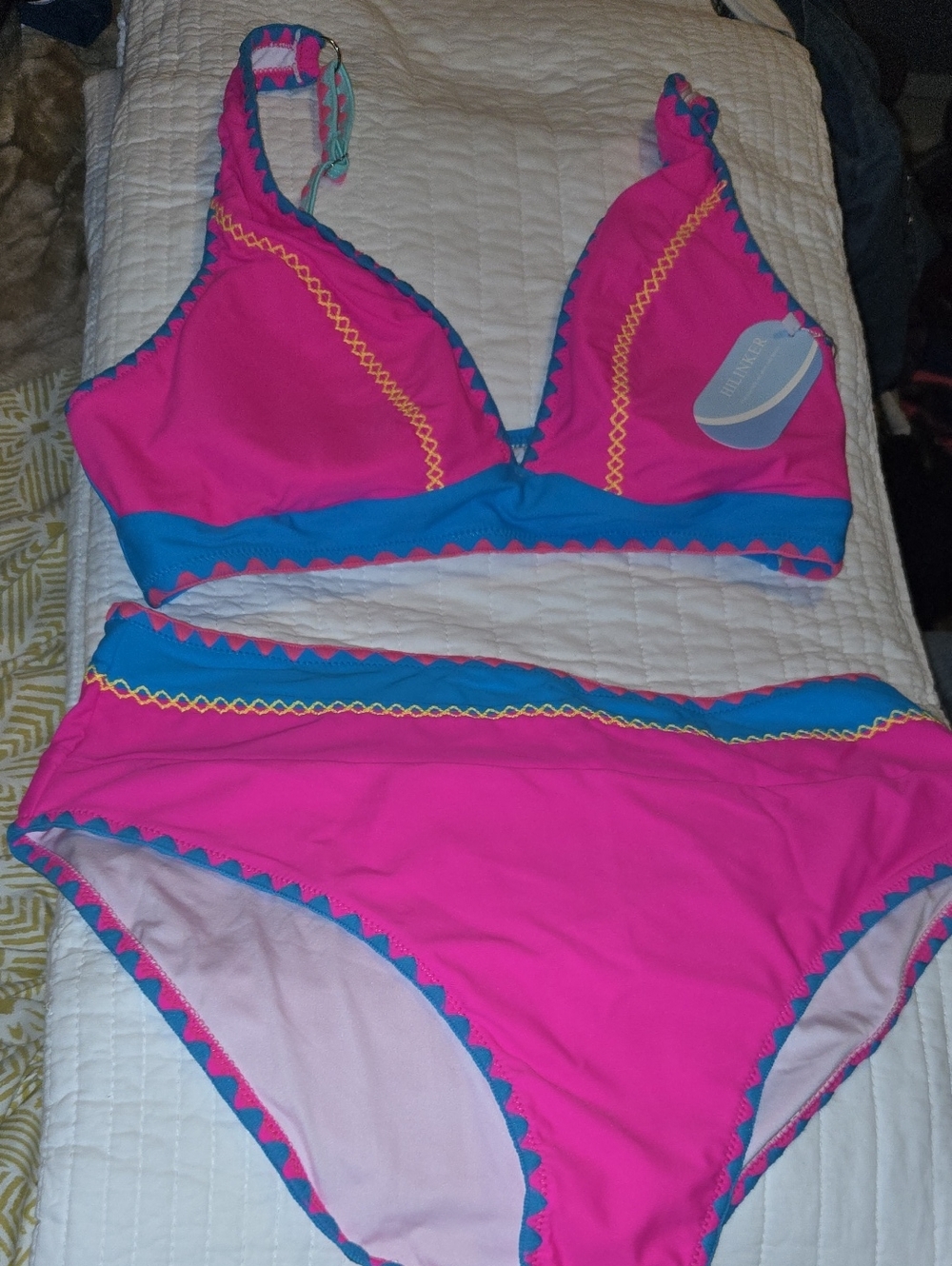 Hilinker Women's Fuchsia & Teal Bikini Set